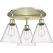 Berkshire 3 Light 19.75 inch Antique Brass Flush Mount Ceiling Light in Seedy