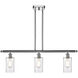 Ballston Clymer LED 36 inch Polished Chrome Island Light Ceiling Light in Clear Glass, Ballston