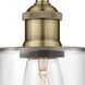 Edison Clymer 1 Light 4 inch Antique Brass Mini Pendant Ceiling Light