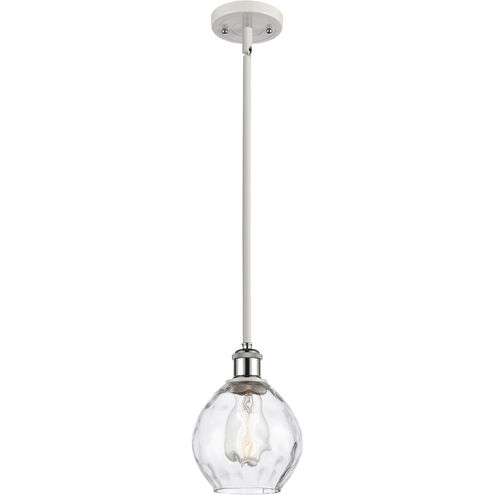 Ballston Small Waverly 1 Light 6 inch White and Polished Chrome Pendant Ceiling Light, Ballston