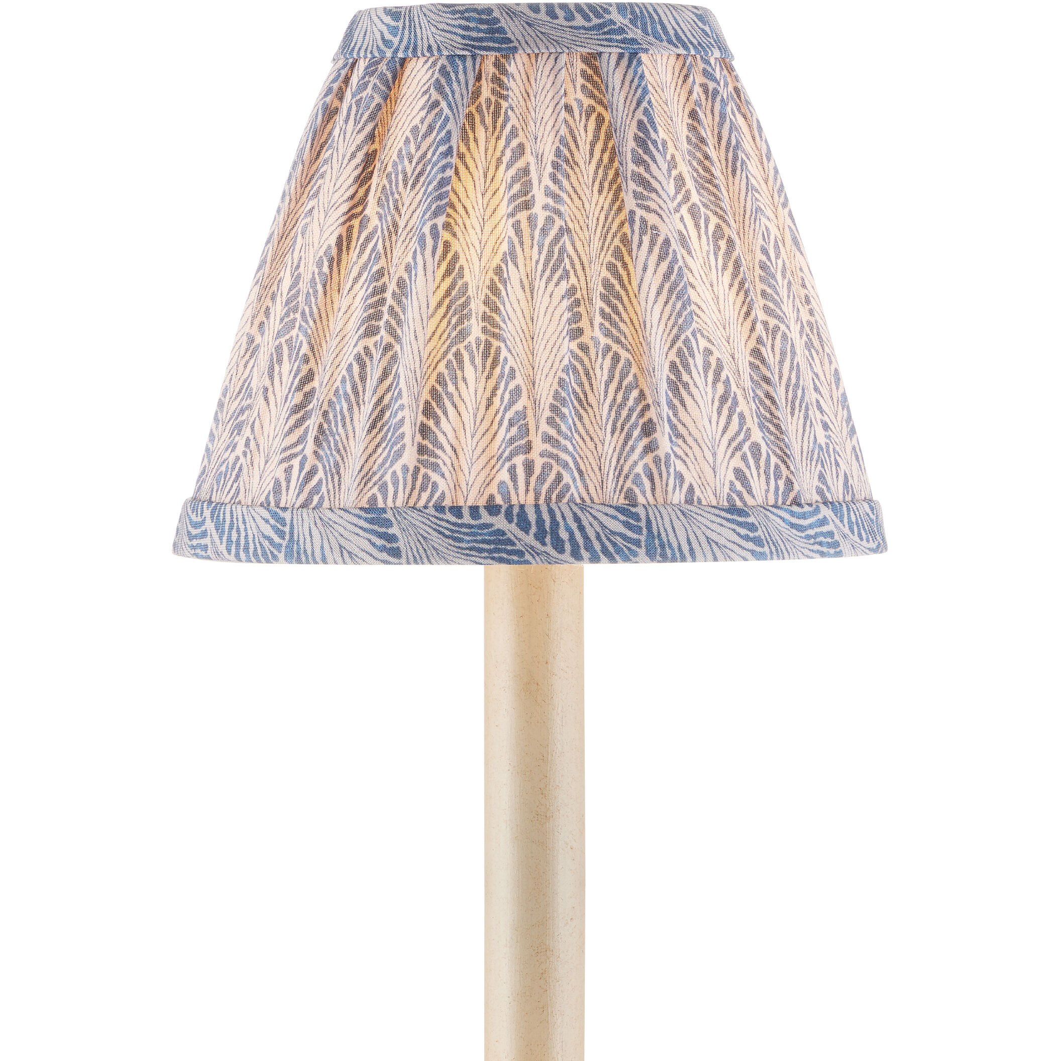 Plume Blue/Ivory Tapered Chandelier Shade