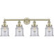 Canton 4 Light 33 inch Antique Brass Bath Vanity Light Wall Light in Seedy