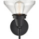 Caden 1 Light 8 inch Matte Black Sconce Wall Light