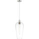 Chelsea 1 Light 8 inch Brushed Satin Nickel Mini Pendant Ceiling Light in Clear Glass