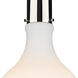 Auralume Amherst LED 11.75 inch Polished Nickel Mini Pendant Ceiling Light in Matte White Glass