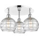 Athens Deco Swirl 3 Light 19.75 inch Polished Chrome Flush Mount Ceiling Light
