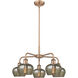 Fenton 5 Light 24.5 inch Antique Copper Chandelier Ceiling Light in Mercury