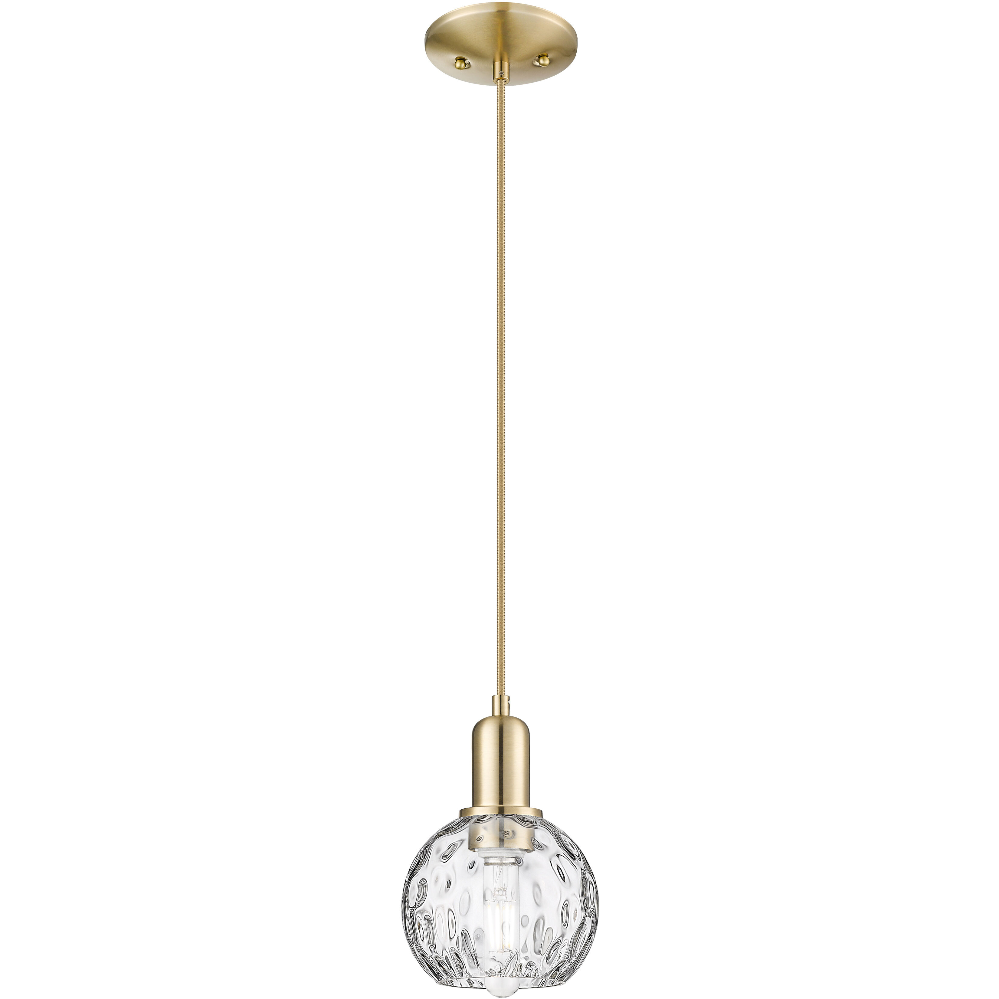 Arcadia Athens Water Glass 1 Light 6 inch Champagne Bronze Mini Pendant Ceiling Light