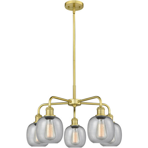 Belfast 5 Light 24 inch Satin Gold Chandelier Ceiling Light in Seedy