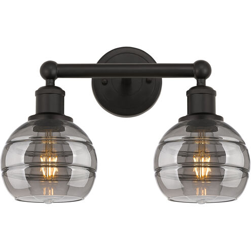 Edison Rochester 2 Light 14.88 inch Oil Rubbed Bronze Bath Vanity Light Wall Light