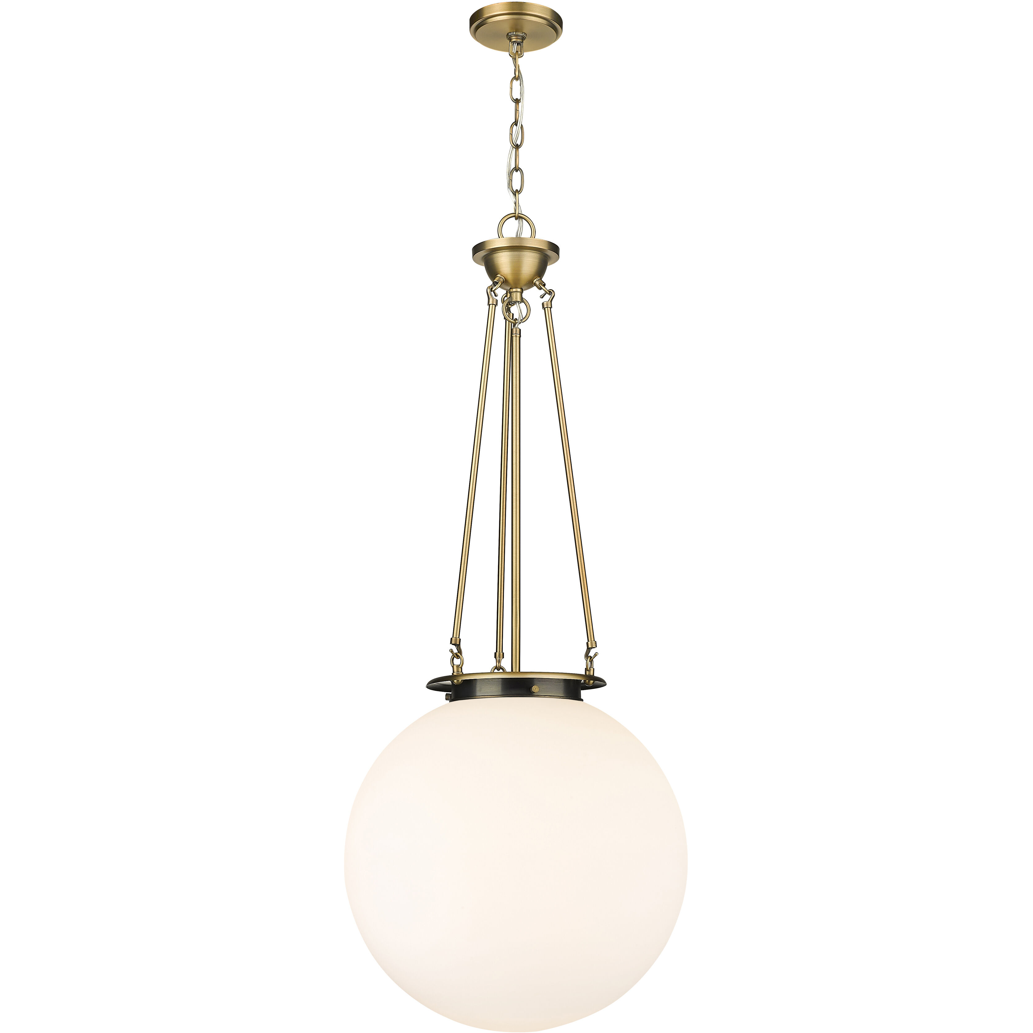 Beacon 1 Light 17.75 inch Brushed Brass Pendant Ceiling Light