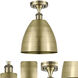 Ballston Dome 1 Light 9 inch Antique Brass Semi-Flush Mount Ceiling Light