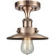 Edison 1 Light 8 inch Antique Copper Semi-Flush Mount Ceiling Light