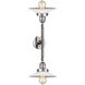 Franklin Restoration Halophane LED 18 inch Polished Nickel Bath Vanity Light Wall Light in Matte White Halophane Glass, Franklin Restoration