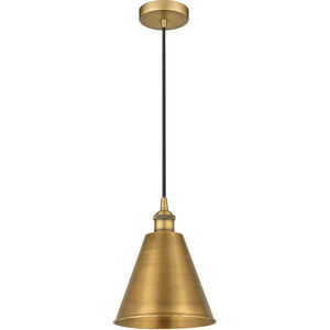 Edison Cone 1 Light 8 inch Brushed Brass Mini Pendant Ceiling Light