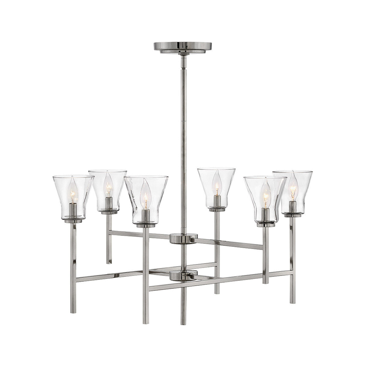 Arden 6 Light 31.75 inch Polished Antique Nickel Chandelier Ceiling Light