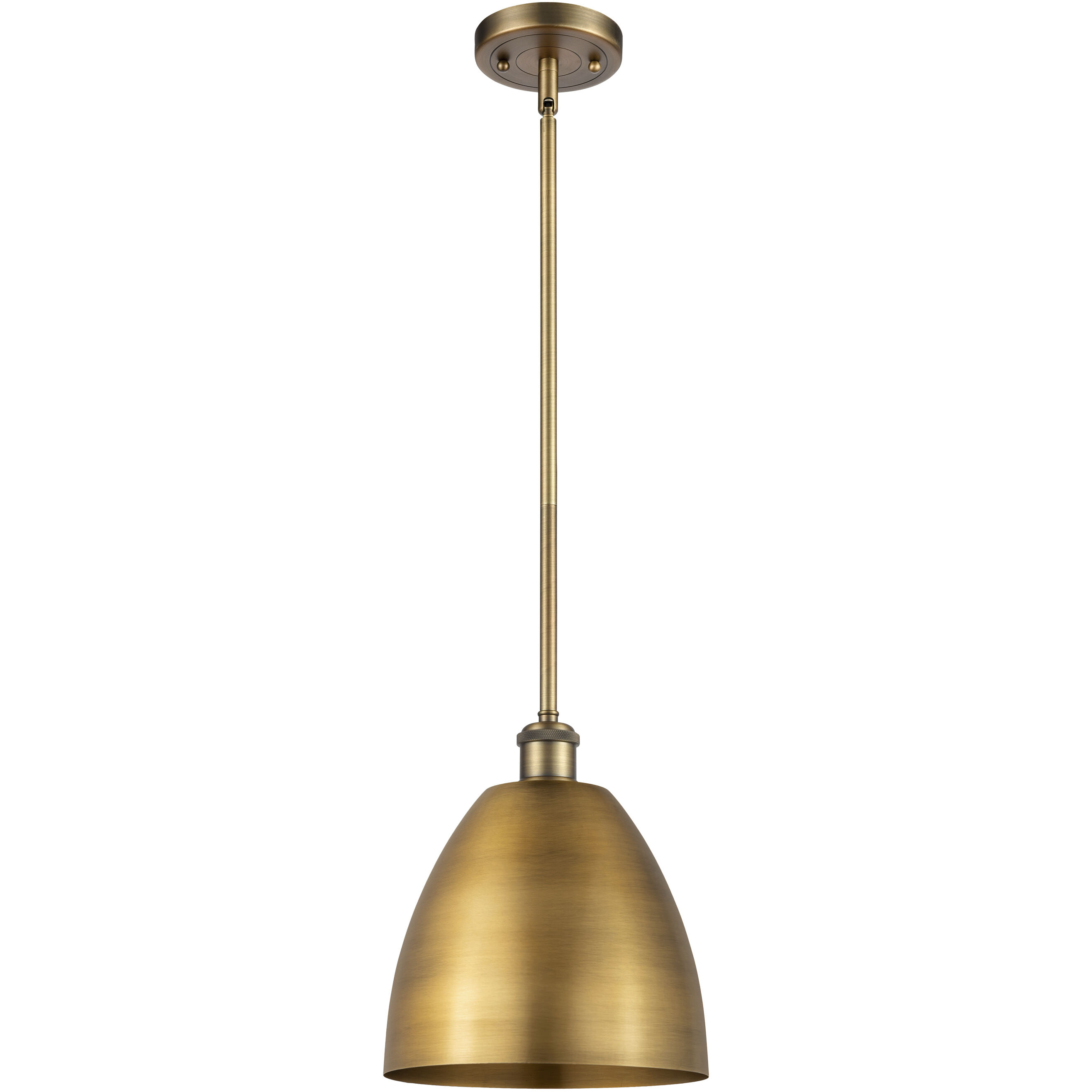 Ballston Dome LED 9 inch Brushed Brass Pendant Ceiling Light
