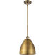 Ballston Dome LED 9 inch Brushed Brass Pendant Ceiling Light