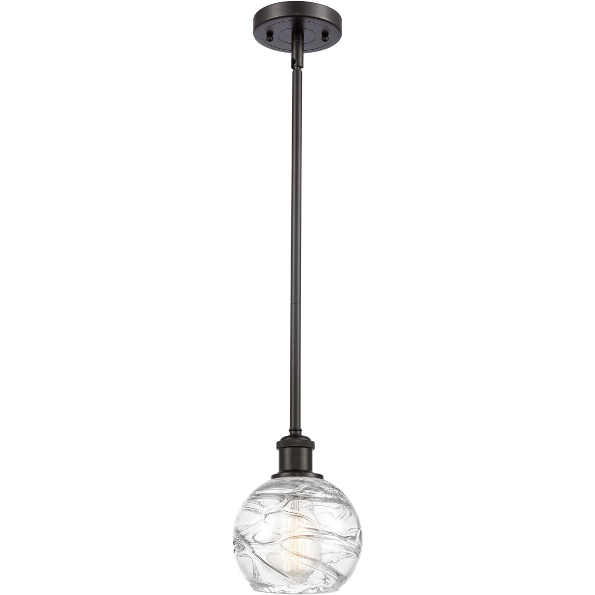 Ballston Small Deco Swirl 1 Light 6 inch Oil Rubbed Bronze Pendant Ceiling Light, Ballston