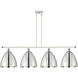 Ballston Dome 4 Light 50 inch White and Polished Chrome Island Light Ceiling Light
