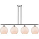 Ballston Large Farmhouse Chicken Wire 4 Light 48 inch Brushed Satin Nickel Island Light Ceiling Light, Ballston