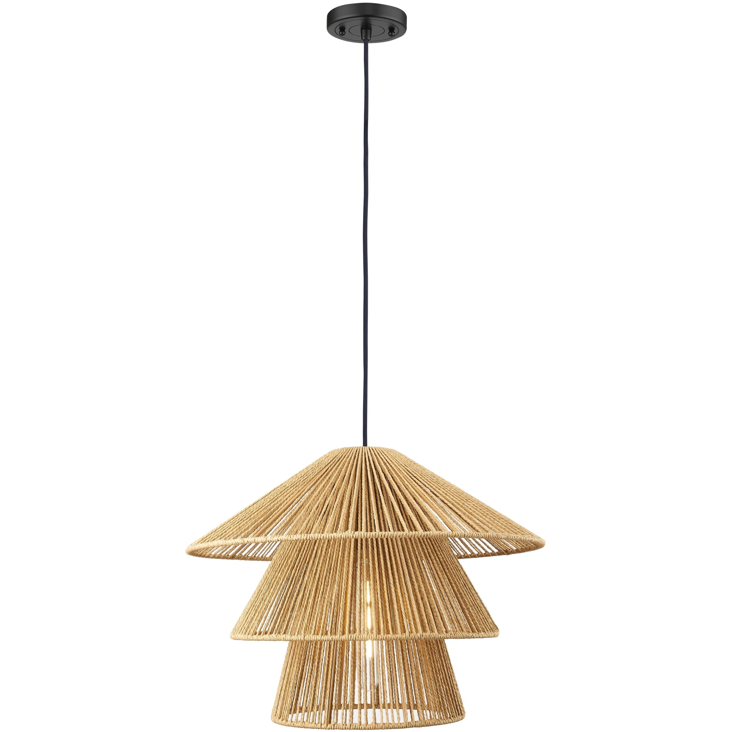 Canton 1 Light 19 inch Matte Black Pendant Ceiling Light