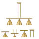 Ballston Dome LED 36 inch Satin Gold Island Light Ceiling Light