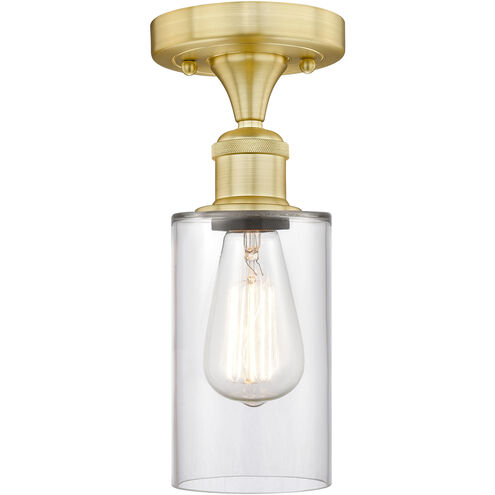 Clymer 1 Light 3.88 inch Satin Gold Semi-Flush Mount Ceiling Light