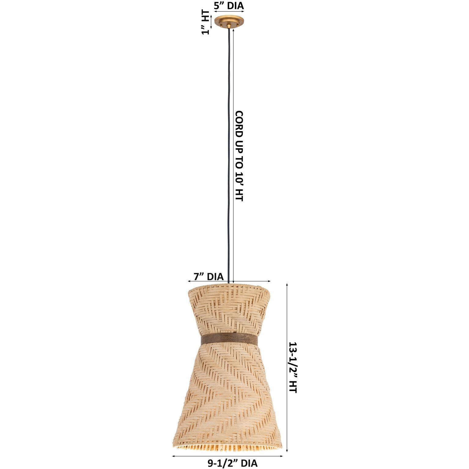 Stratford 1 Light 9.5 inch Gold Pendant Ceiling Light