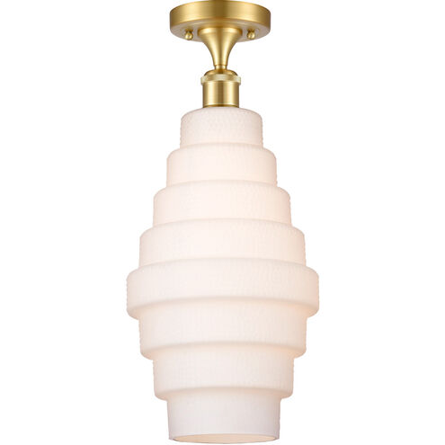 Ballston Cascade LED 8 inch Satin Gold Semi-Flush Mount Ceiling Light