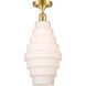 Ballston Cascade LED 8 inch Satin Gold Semi-Flush Mount Ceiling Light