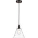 Edison Cone 1 Light 8 inch Oil Rubbed Bronze Mini Pendant Ceiling Light