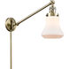 Bellmont 35 inch 3.50 watt Antique Brass Swing Arm Wall Light, Franklin Restoration