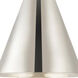 Ballston Cone 1 Light 8 inch Polished Nickel Pendant Ceiling Light
