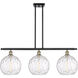 Ballston Athens Water Glass 3 Light 37 inch Black Antique Brass Island Light Ceiling Light