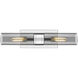 Ballston Urban 2 Light 18 inch Polished Chrome Bath Vanity Light Wall Light in Plated Smoke Glass
