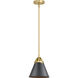 Nouveau 2 Appalachian 1 Light 8 inch Satin Gold Mini Pendant Ceiling Light in Matte Black