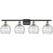Ballston Deco Swirl LED 36 inch Black Antique Brass Bath Vanity Light Wall Light, Ballston