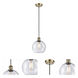 Ballston Athens LED 8 inch Antique Brass Mini Pendant Ceiling Light, Ballston