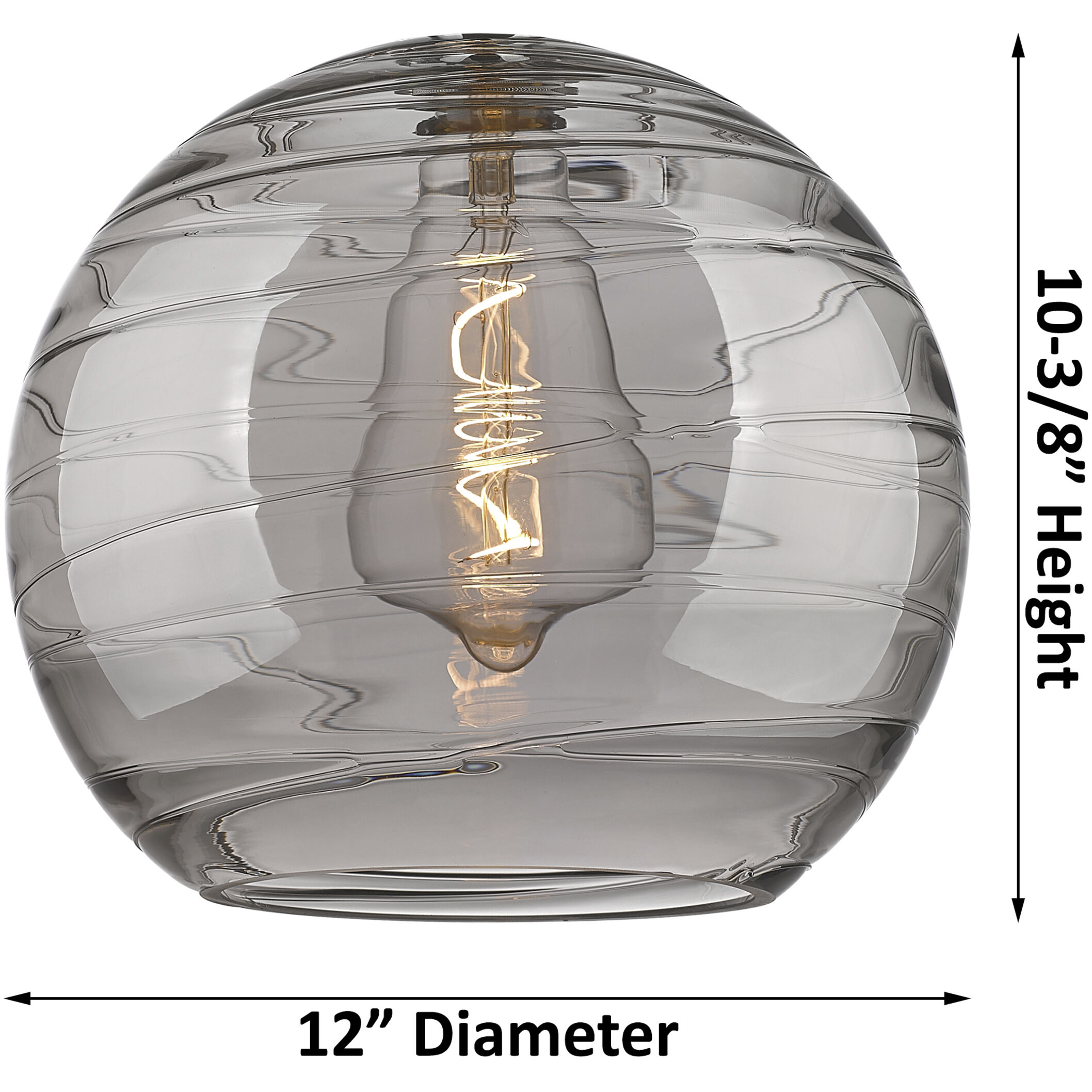 Ballston X-Large Deco Swirl LED 12 inch Oil Rubbed Bronze Pendant Ceiling Light, Ballston