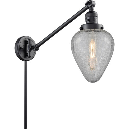 Geneseo 35 inch 3.50 watt Matte Black Swing Arm Wall Light, Franklin Restoration