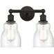 Edison Ellery 2 Light 14 inch Oil Rubbed Bronze Bath Vanity Light Wall Light in Seedy Glass