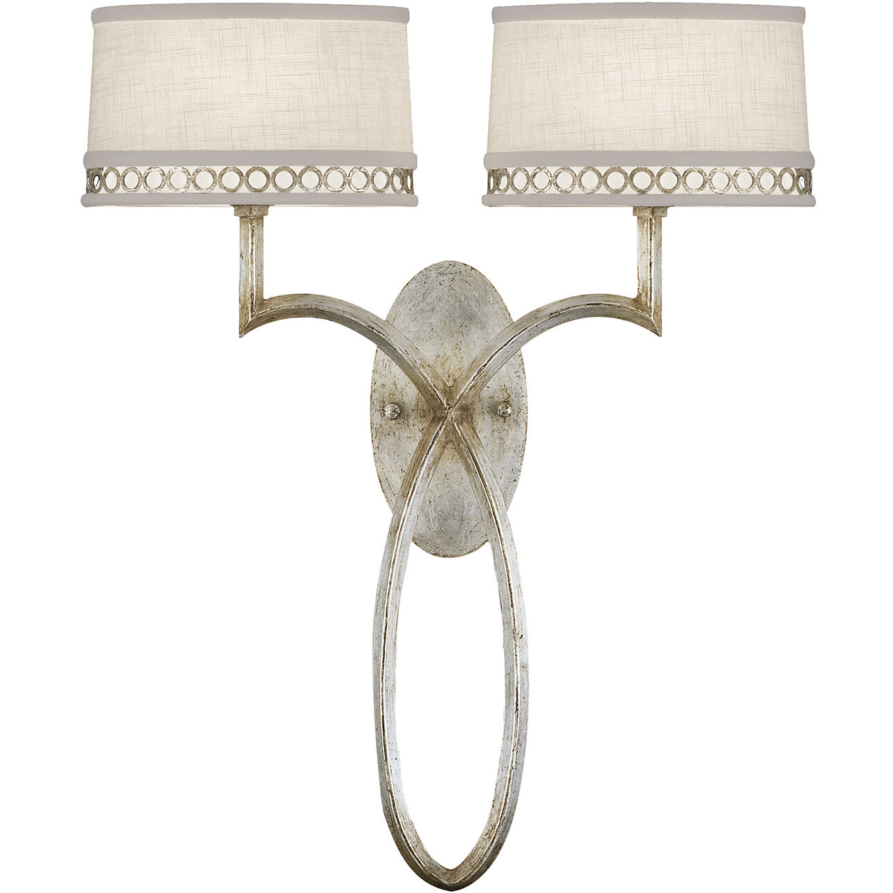 Allegretto 2 Light 18 inch Silver Sconce Wall Light
