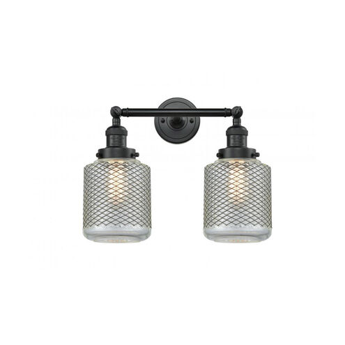 Franklin Restoration Stanton 2 Light 16 inch Matte Black Bath Vanity Light Wall Light, Franklin Restoration