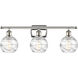 Ballston Small Deco Swirl 3 Light 26 inch Polished Nickel Bath Vanity Light Wall Light, Ballston