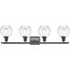 Ballston Small Waverly 4 Light 36 inch Oil Rubbed Bronze Bath Vanity Light Wall Light, Ballston