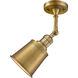 Franklin Restoration Addison 1 Light 5 inch Brushed Brass Semi-Flush Mount Ceiling Light, Franklin Restoration