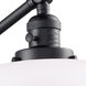 X-Large Bell 12 inch 3.50 watt Matte Black Swing Arm Wall Light, Franklin Restoration