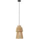 Twill 1 Light 9.63 inch Matte Black Pendant Ceiling Light