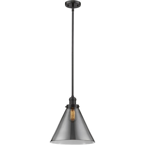 Signature 1 Light 12 inch Oiled Rubbed Bronze Pendant Ceiling Light, X-Large, Cone